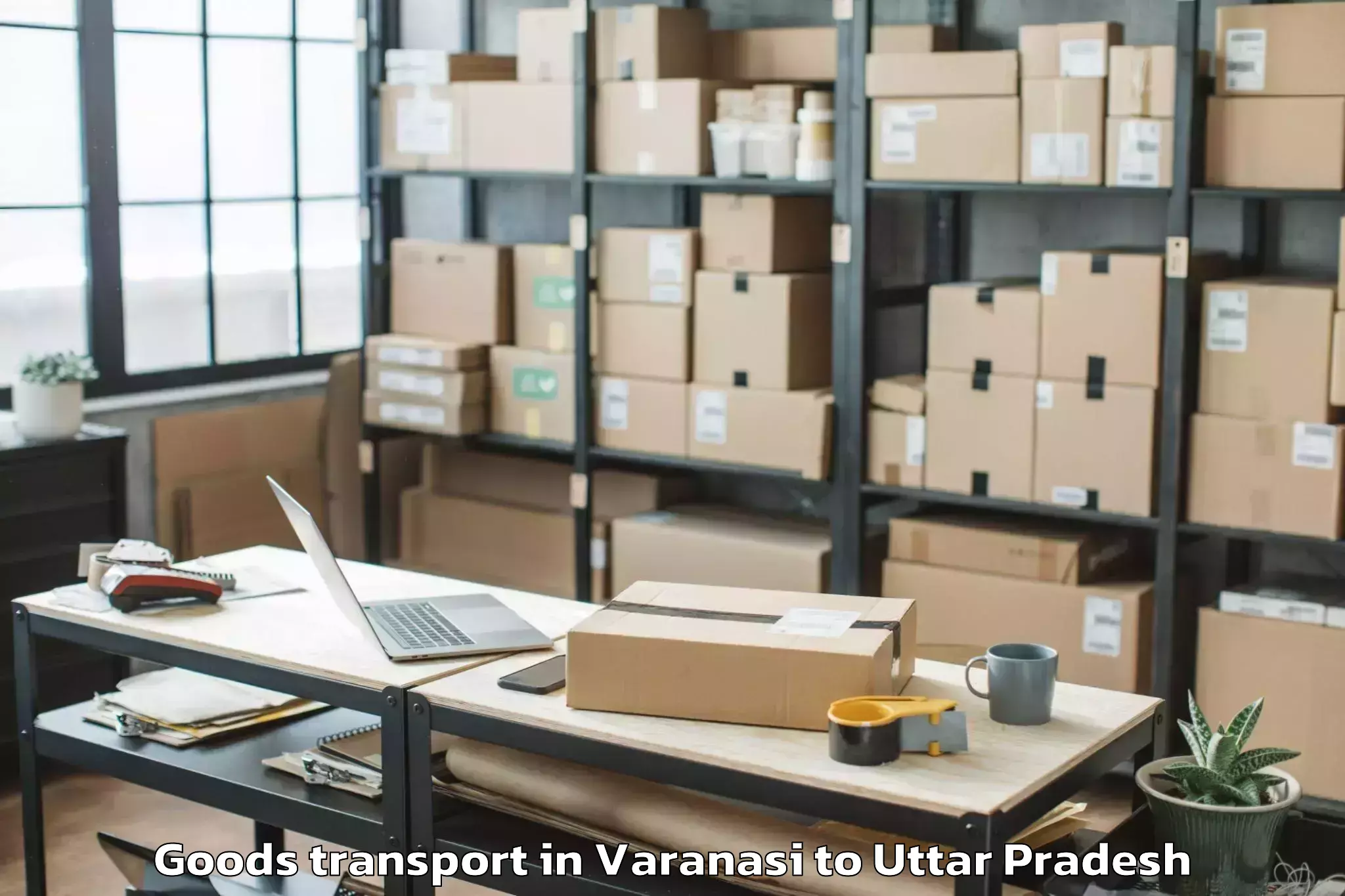 Professional Varanasi to Hata Goods Transport